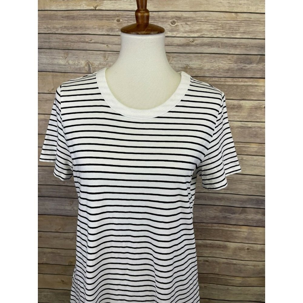 Mudpie Women’s Medium Dress White Blue Stripe - Picture 2 of 10